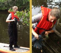 Animal Control Worker Helping a Water Fowl